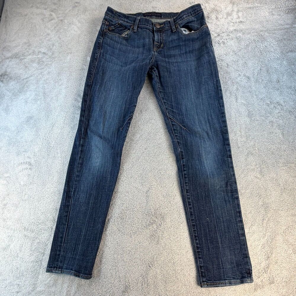 Rock & Republic Jeans Women 8 Dark Wash Slim Straight Low Rise Denim